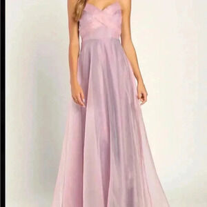 Lulus - endlessly angelic lavendar maxi dress woman’s size S